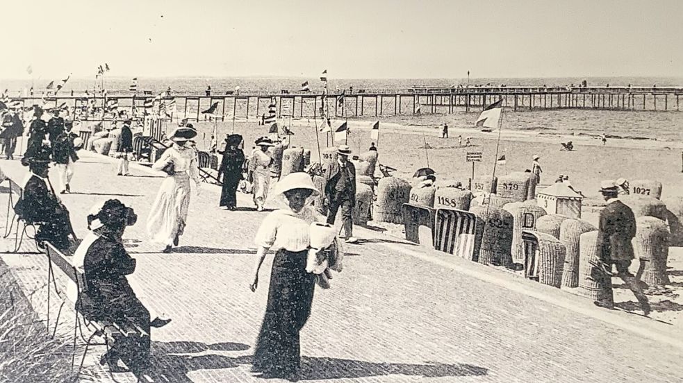 Erst 1750 vom englischen Arzt Richard Russell eingeführt, fand die Therapie im 19. Jahrhundert in Europa weitverbreitete Anerkennung. Foto: Nordseebad-Norderney/Strandpromenade