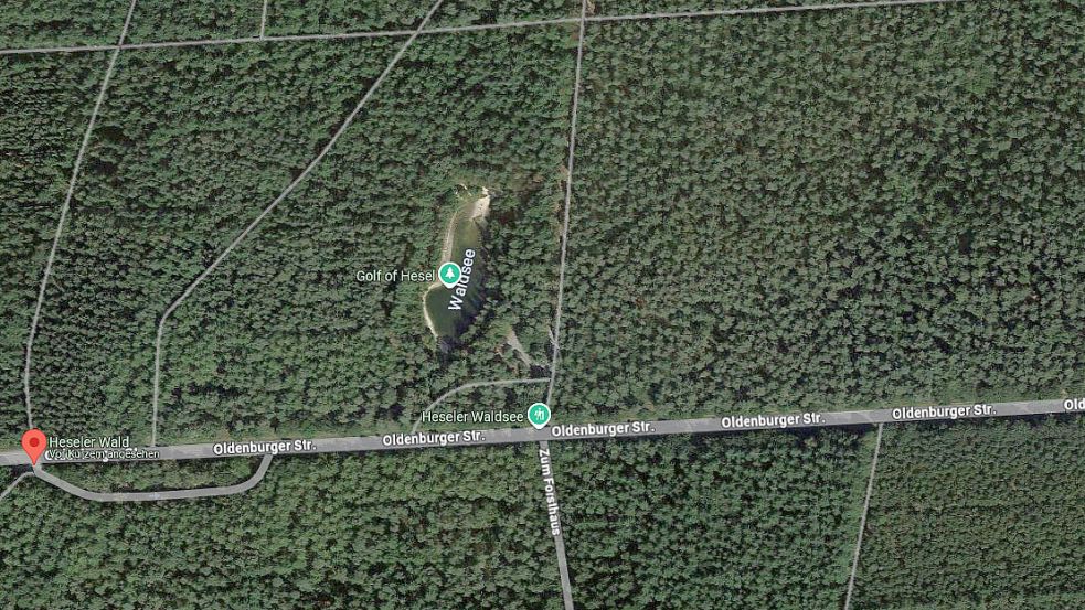 "Golf of Hesel" statt Silbersee. Screenshot: Google Maps