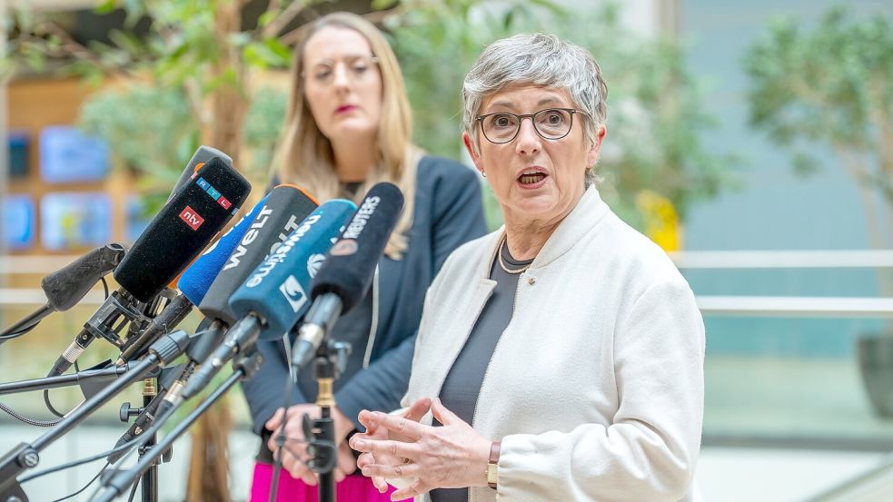 Grünen-Fraktionschefin Haßelmann attackiert Kretschmer und andere CDU-Politiker wegen Äußerungen zu Russland scharf. Foto: Michael Kappeler/dpa