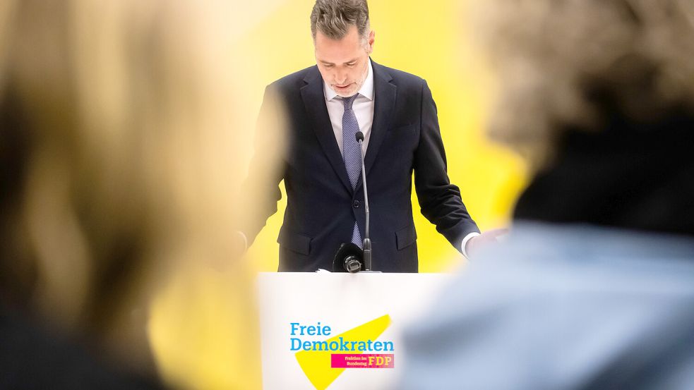 Ex-Fraktionschef Christian Dürr will Christian Lindner als Parteichef beerben. Foto: dpa/ Christoph Soeder