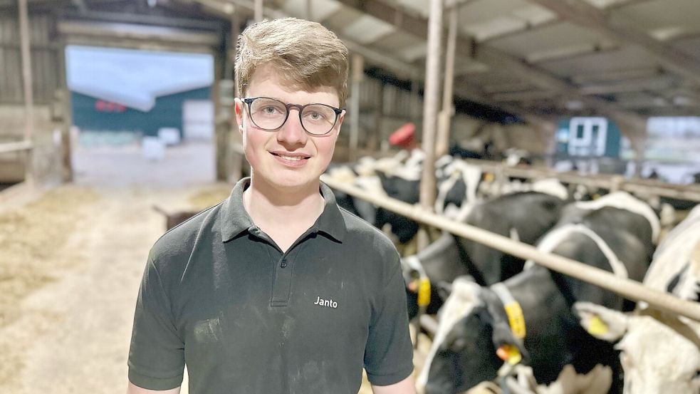 Janto Smit aus Visquard macht eine Ausbildung zum Landwirt. Damit ist er auch überregional erfolgreich. Foto: privat