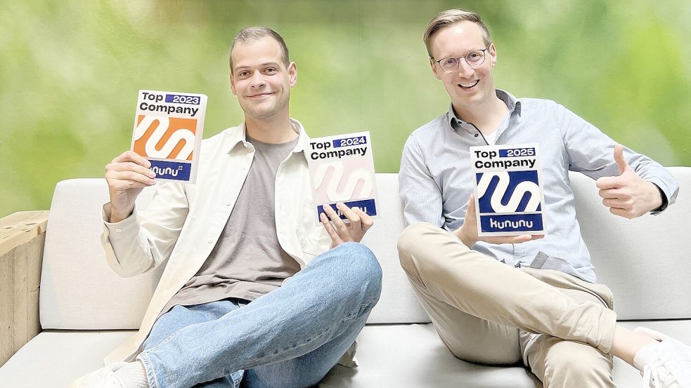 Die beiden HR-Manager Thomas Lindemann (rechts) und Jonas Groninga sind Ansprechpartner für Karriere und Ausbildung bei Landguth.