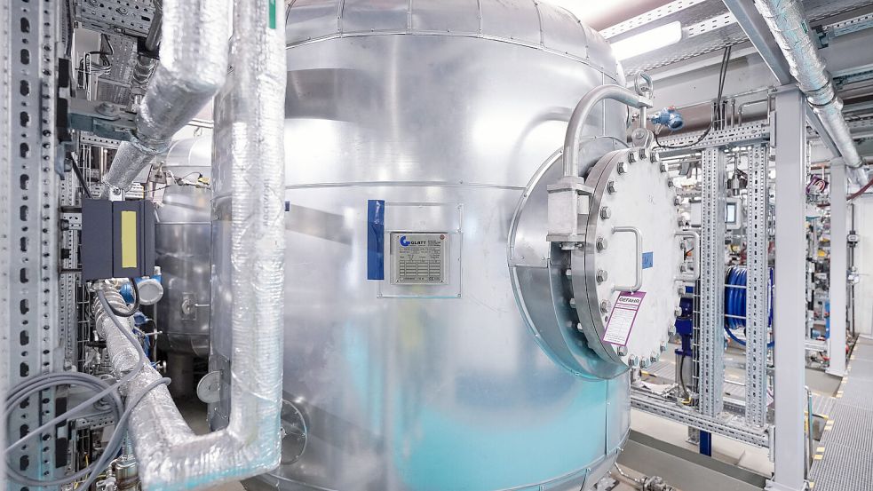 Anlage zur Gewinnung von Lithium aus Thermalwasser als Nebenprodukt der Tiefengeothermie im Oberrheingraben. Foto: dpa/ Uwe Anspach