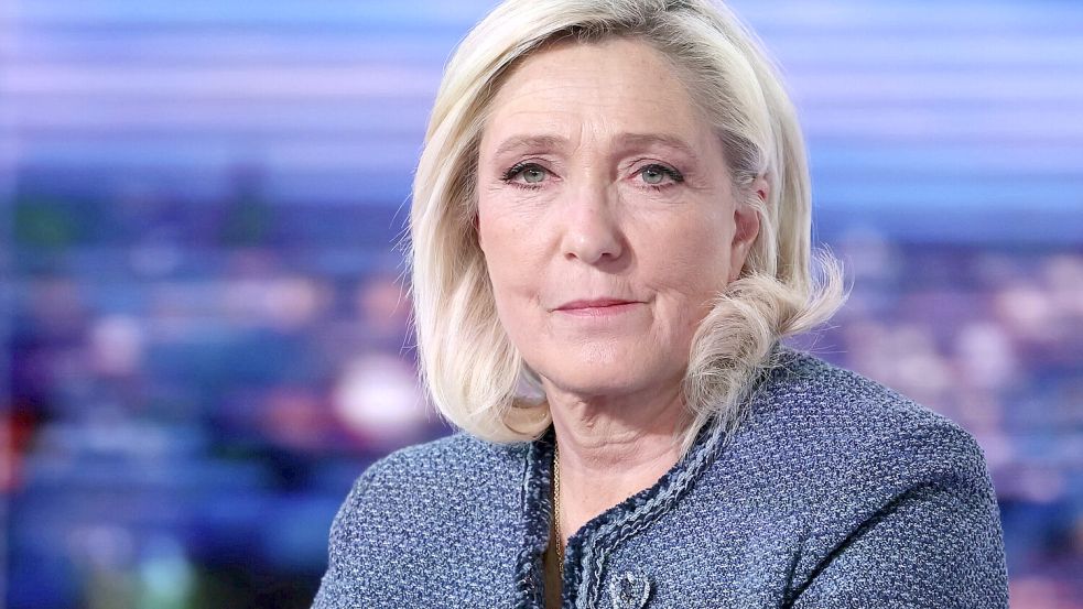 Le Pen trat wenige Stunden nach der Verurteilung im französischen Fernsehen auf. Foto: dpa/AP/Thomas Samson