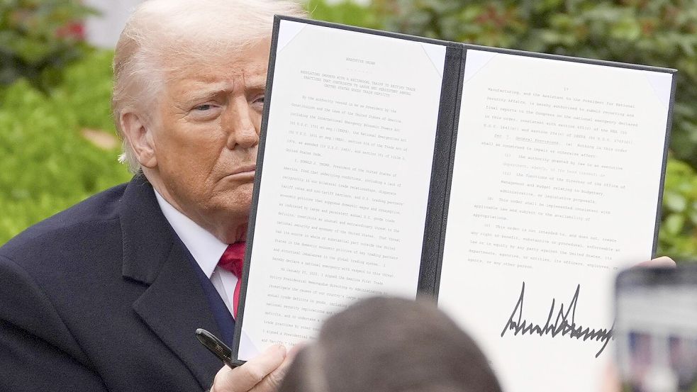 Rätsel um US-Zölle: „Wir wissen nicht, wie Trump auf diese Zahlen kommt“. Foto: dpa/AP/Evan Vucci