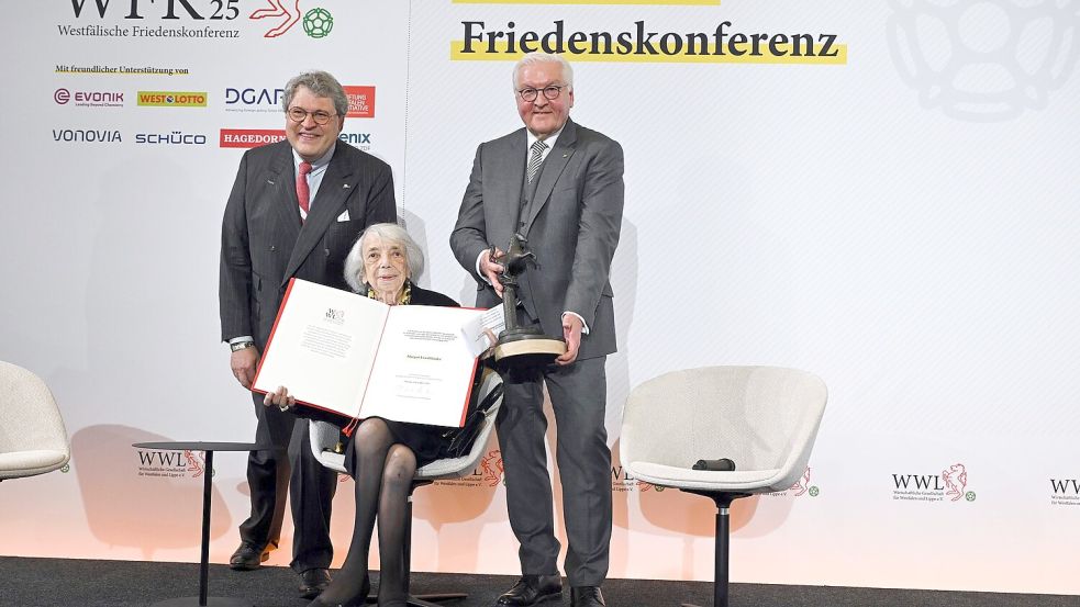 Margot Friedländer erhält eine besondere Auszeichnung Foto: Federico Gambarini/dpa Pool/dpa