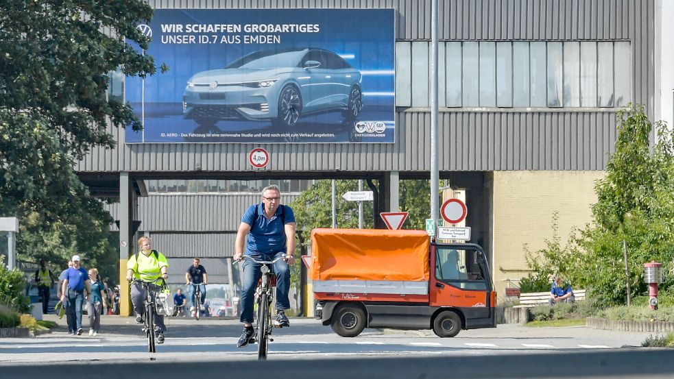 Noch herrscht wegen der US-Zölle Ruhe bei VW Emden. Foto: Ortgies/Archiv