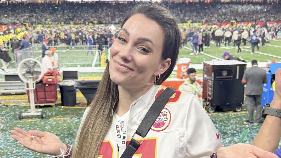 Stephy Schutta ist gern mitten drin im Geschehen. Sie liebt die Stimmung im Stadion. Foto: Schutta