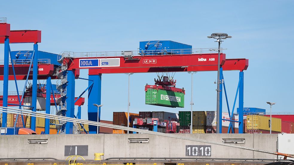 Im Hamburger Hafen werden täglich massenhaft Waren umgeschlagen. Foto: dpa/Marcus Brandt