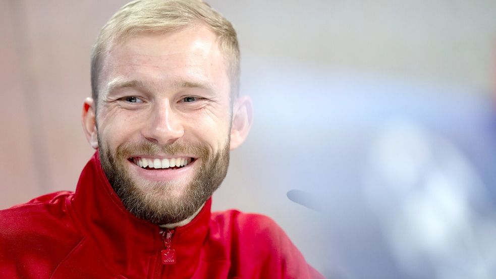 Für Konrad Laimer ist Thomas Müller einer der größten Spieler. Foto: Sven Hoppe/dpa