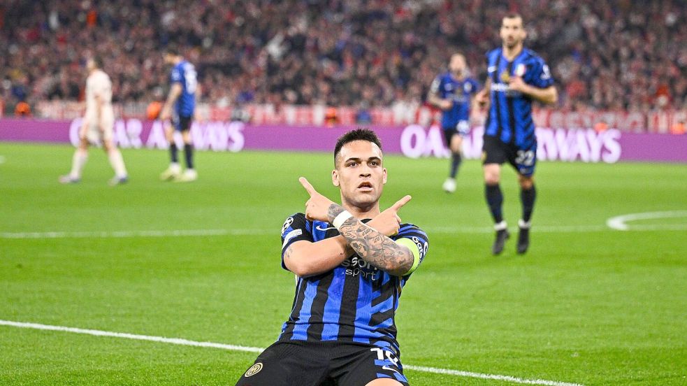 Lautaro Martinez trifft zum 1:0 für Inter Mailand. Foto: Tom Weller/dpa