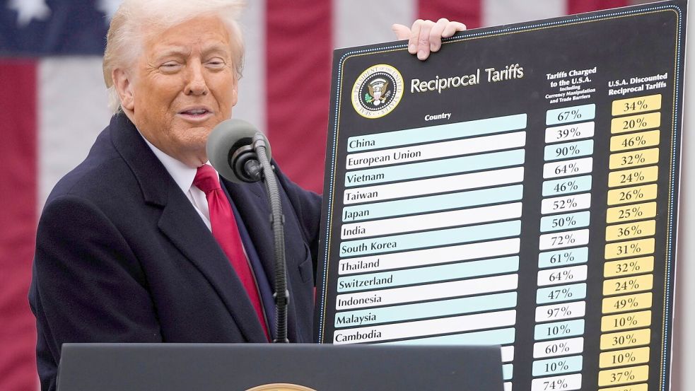 Der Herr der Zölle: US-Präsident Donald Trump sieht sein Land oft benachteiligt. Foto: Mark Schiefelbein/AP/dpa-tmn