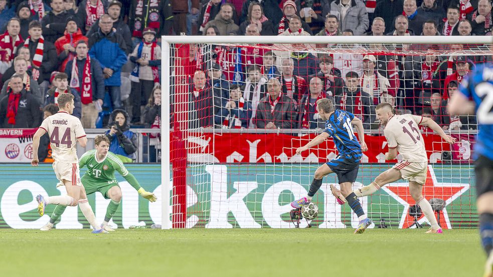 Den Mailänder ist es gelungen, in der Allianz-Arena durch ein Tor von Davide Frattesi in der 88. Minute noch das 2:1 nachhause mitzunehmen. Foto: IMAGO/MIS