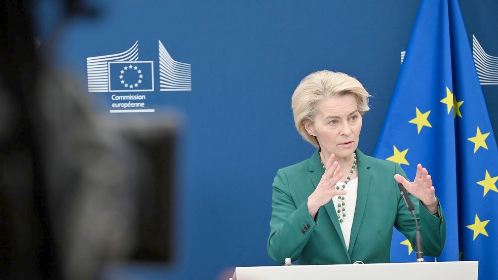 Ursula von der Leyen betonte, Europa sei immer bereit für ein gutes Abkommen. (Archivbild) Foto: Anna Ross/dpa