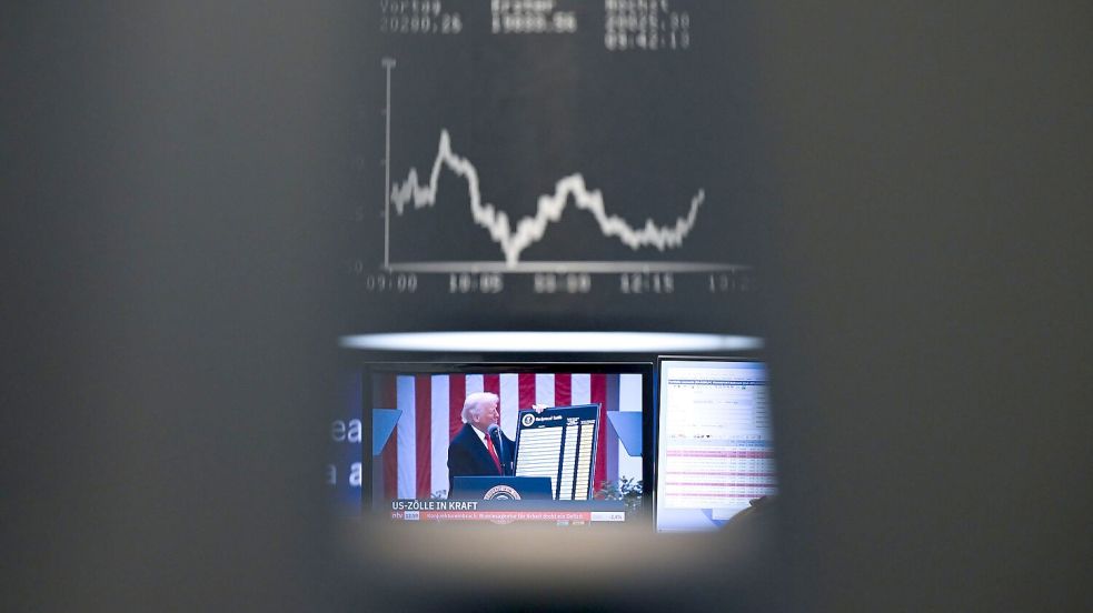 Erheblich unter Druck wegen der Eskalation des amerikanisch-chinesischen Handelskriegs und des Zollkonflikts zwischen den USA und der EU: der Dax. Foto: Arne Dedert/dpa