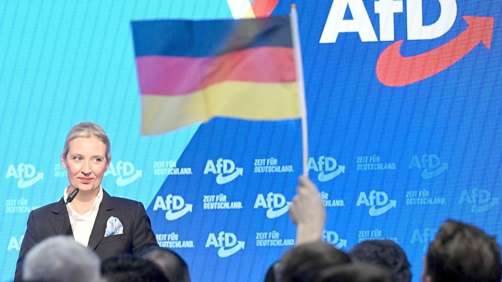 Historische Momentaufnahme: In einer ersten Umfrage zieht die AfD an der Union vorbei. (Archivbild) Foto: Julian Stratenschulte/dpa