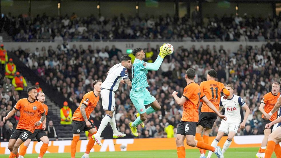 Eintracht Frankfurt muss sich im Rückspiel gegen Tottenham Hotspur steigern. Foto: Frank Augstein/AP/dpa