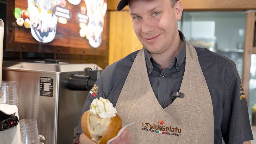 Ein leckerer Sommertrend: Eis in Brioche-Brötchen. Foto: Markus Lenhardt/dpa