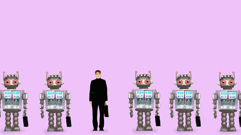 Die rasante technische Entwicklung der Künstlichen Intelligenz Menschen kann Arbeitnehmer in Sorge versetzen. Foto: IMAGO / Westend61
