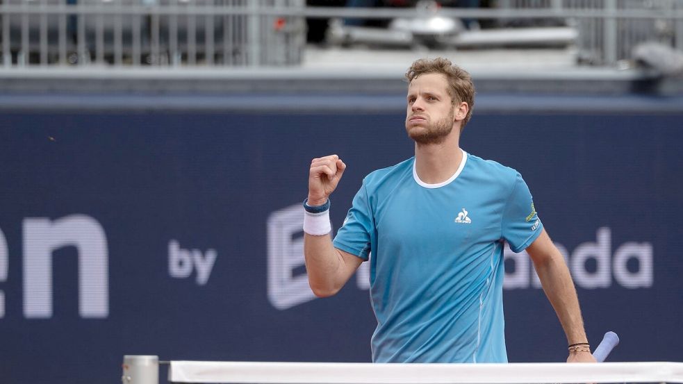 Yannick Hanfmann steht im Achtelfinale von München. Foto: Leonie Asendorpf/dpa