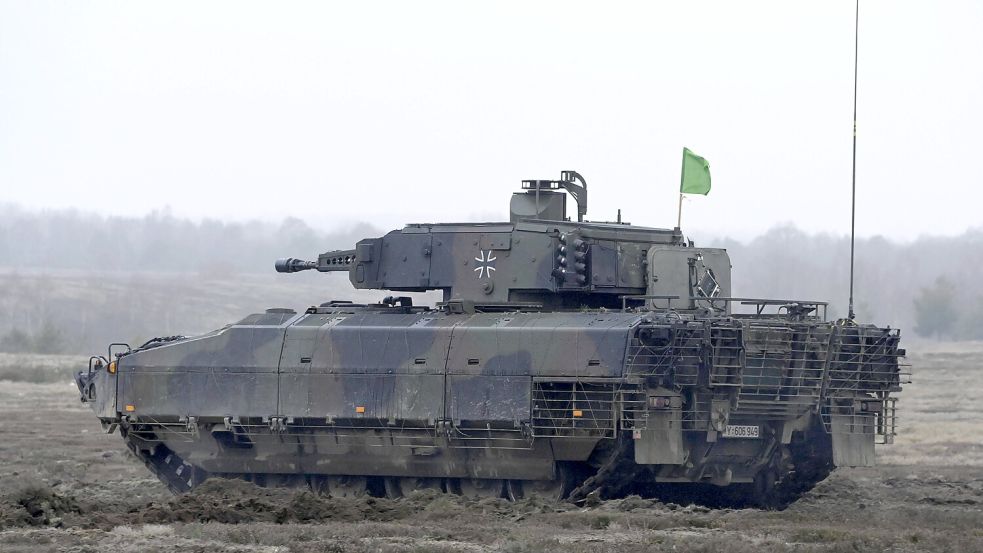 Der Schützenpanzer Puma auf einem Truppenübungsplatz in Altengrabow. Foto: IMAGO/Frederic Kern