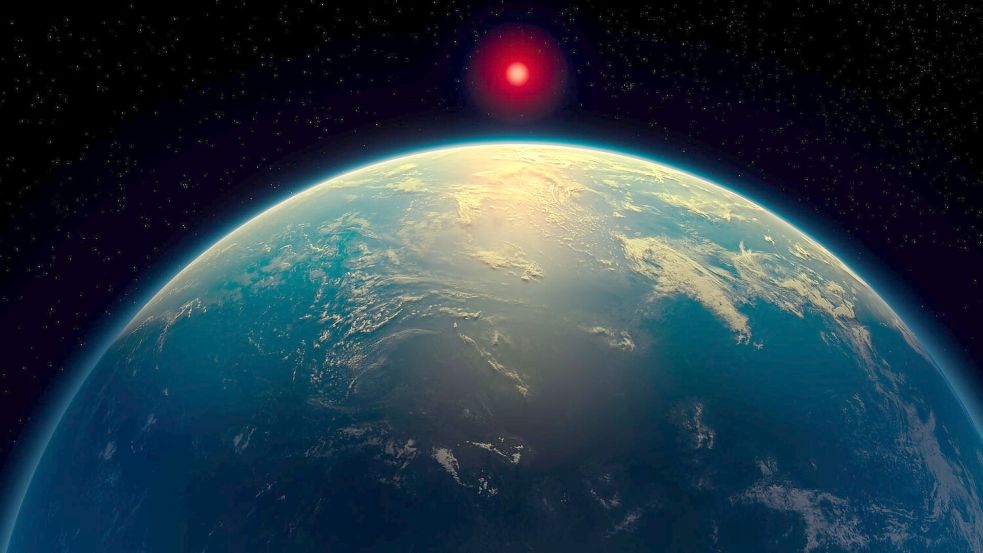 Gibt es Leben außerhalb unseres Sonnensystems? Forscher sehen Hinweise darauf. Foto: A. Smith, N. Madhusudhan/University of Cambridge/EurekAlert!/dpa