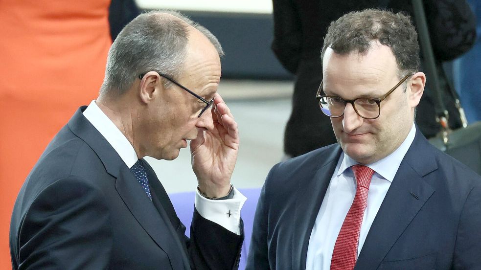 Laut Berichten will Friedrich Merz (CDU) Jens Spahn (CDU) als neuen Fraktions-Chef vorschlagen. Foto: imago/Emmanuele Contini