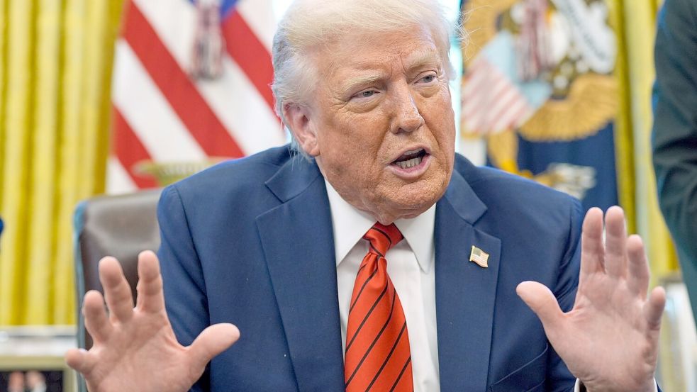 US-Präsident Donald Trump ist sich sicher: Seiner Ansicht nach entstammt das Coronavirus einem chinesischen Labor. Foto: Alex Brandon/AP/dpa