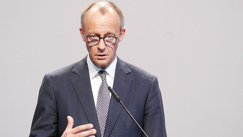 CDU-Chef Merz wendet sich an die „lieben Mitbürgerinnen und Mitbürger“. (Archivbild) Foto: Kay Nietfeld/dpa