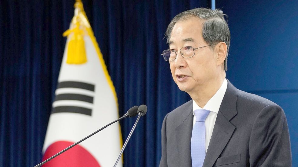 Übergangspräsident Han Duck Soo sieht sein Heimatland Südkorea in historischer Schuld gegenüber den USA. (Archivbild) Foto: Ahn Young-joon/AP Pool/dpa