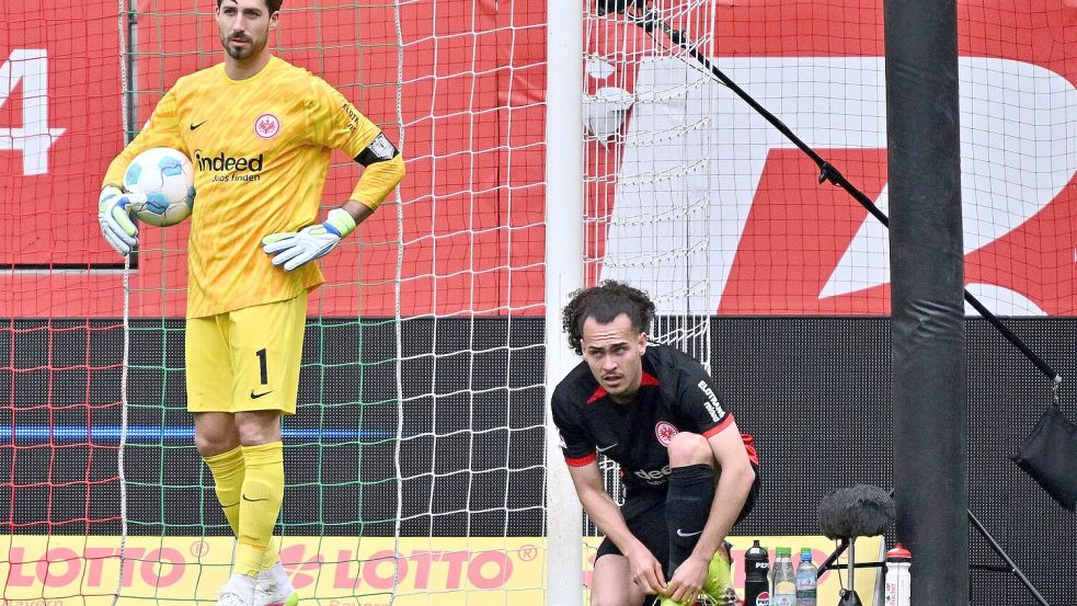 Kein Gegentor beim Comeback: Frankfurts Torwart Kevin Trapp. Foto: Jan-Philipp Strobel/dpa