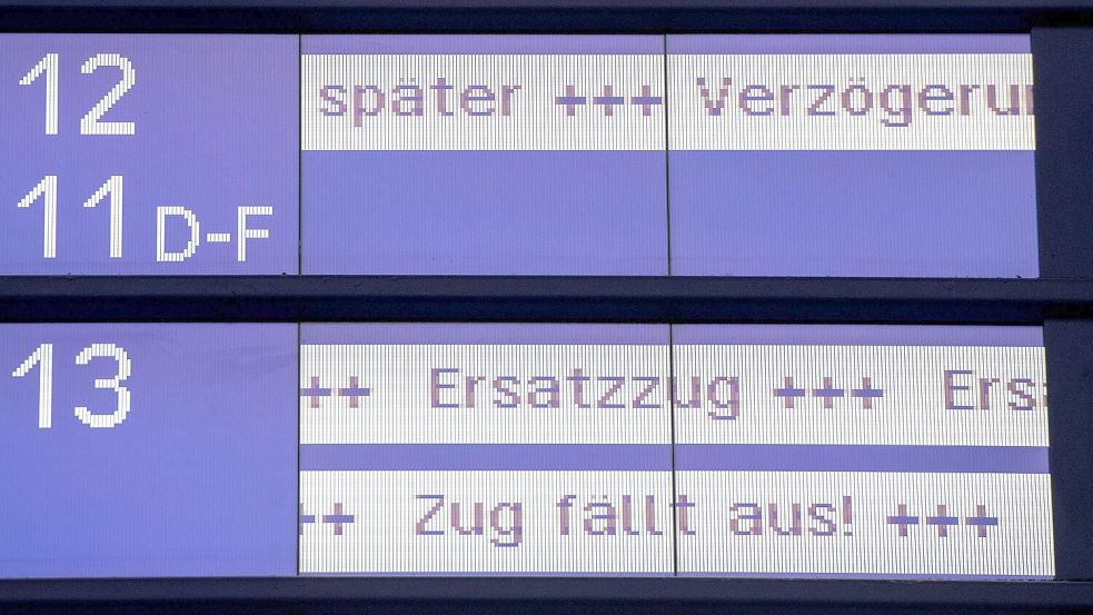 Verspätungen und Zugausfälle dürfte es auch in den kommenden Jahren geben. (Symbolbild) Foto: Daniel Bockwoldt/dpa