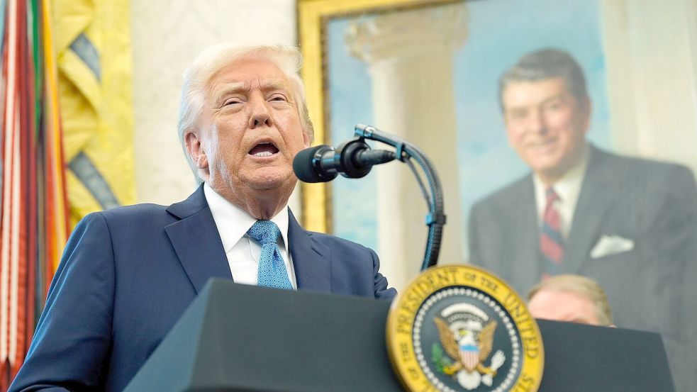 Trump betont nach einem Telefonat mit Netanjahu die Einigkeit zwischen den USA und Israel. Foto: Alex Brandon/AP/dpa