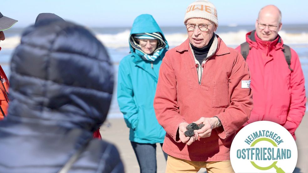 Uwe Garrels bei einer seiner Watt- und Inselführungen. Foto: privat/Fischer
