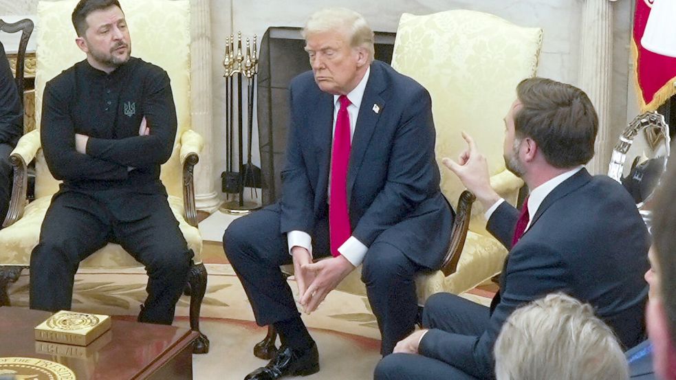 Zwischen Kiew und Washington geht der Streit um die Zukunft der von Russland annektierten Schwarzmeer-Halbinsel Krim weiter. (Archivbild) Foto: Mystyslav Chernov/AP/dpa