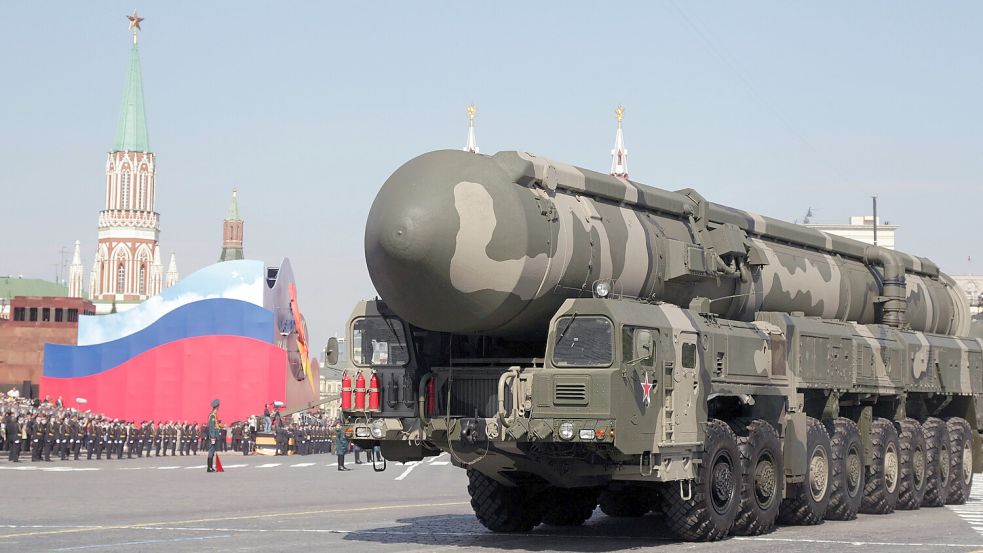 Russlands nukleare Drohkulisse könnte bald bis in den Weltraum reichen. Foto: picture alliance/dpa/EPA | Sergei Chirikov