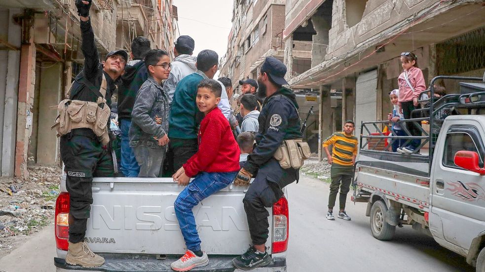 Viele Viertel in Syrien sind zerstört, auch in der Hauptstadt Damaskus. (Archivfoto) Foto: Omar Sanadiki/AP/dpa