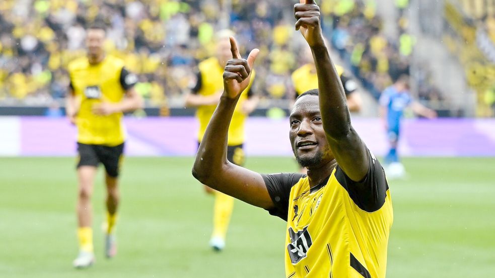 Nächster Treffer: BVB-Stürmer Serhou Guirassy. Foto: Uwe Anspach/dpa