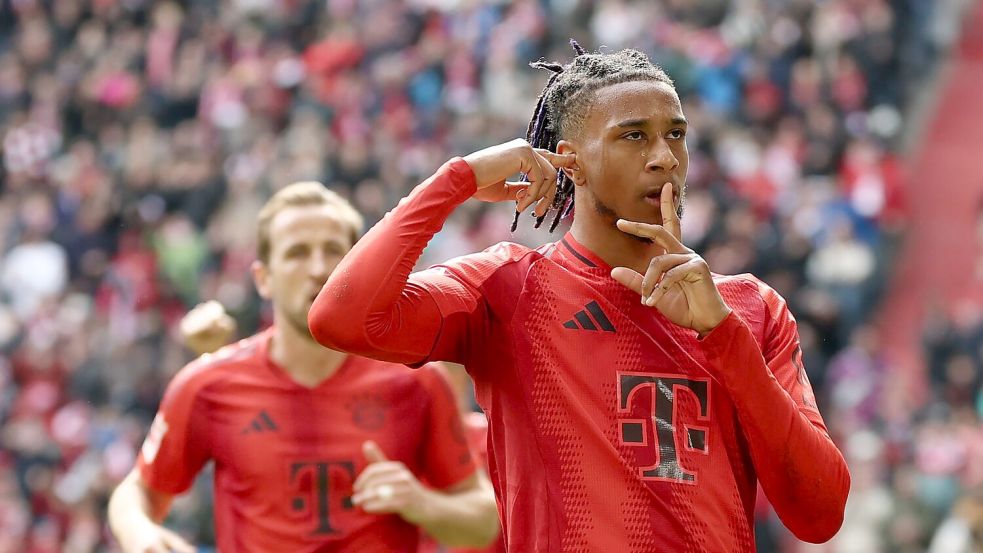 Michael Olise erzielte das 2:0 gegen Mainz. Foto: Daniel Löb/dpa