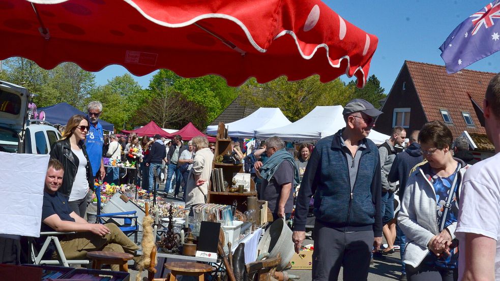 Bei schönstem Wetter kamen die Besucher auf den Frühlingsmarkt zum Stöbern. Foto: Hannah Lehmann
