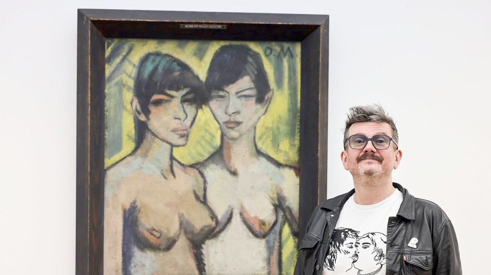 Der französische Zeichner Luz, eigentlich Rénald Luzier, hat dem Gemälde „Zwei weibliche Halbakte“ einen Comic-Roman gewidmet. Foto: Oliver Berg/dpa