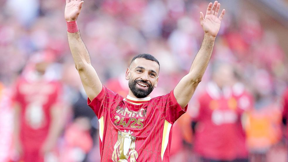 Mit 28 Toren hat Mohamed Salah großen Anteil an Liverpools Meistertitel. Foto: Peter Byrne/PA Wire/dpa