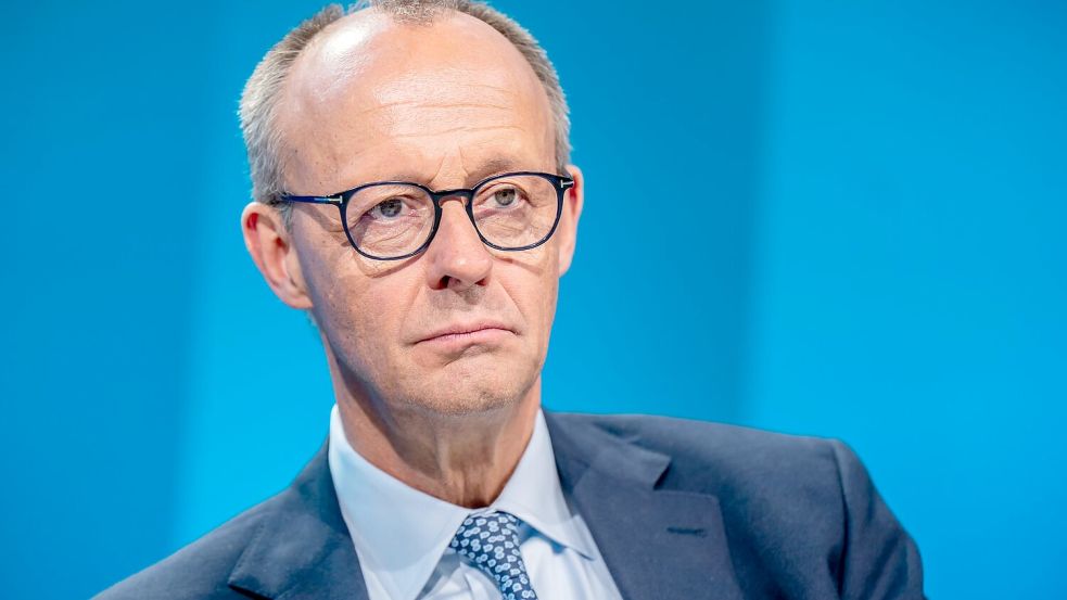 Auch der designierte Bundeskanzler und CDU-Chef Friedrich Merz nahm an dem Parteitag teil. (Archivbild) Foto: Michael Kappeler/dpa