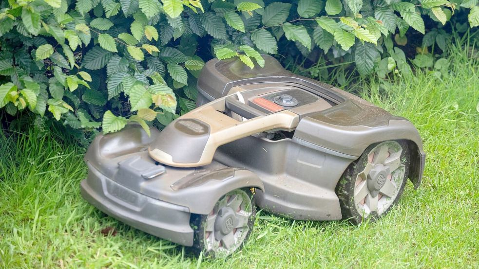 Auch ein Mähroboter sollte bei der Aktion „mähfreier Mai“ nicht eingesetzt werden. (Archivbild) Foto: Monika Skolimowska/dpa