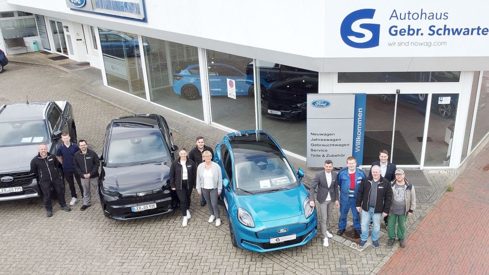 Das Autohaus Gebr. Schwarte ist Ford-Vertragshändler in Leer. Das Groenewold-Team wurde übernommen. Fotos: privat