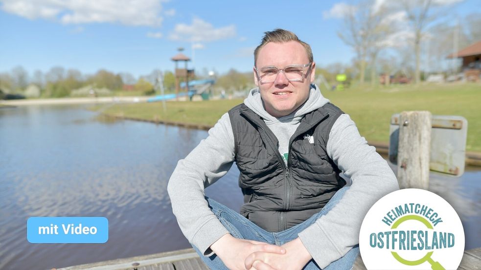 Michel Wienken hält sich gerne am Badesee in Großsander auf. Foto: Ortgies