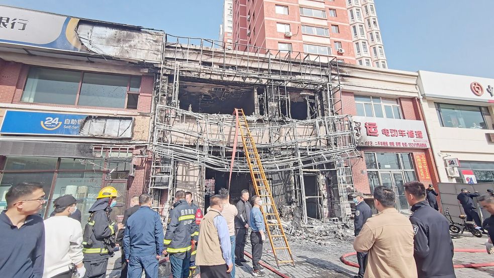 In der nordostchinesischen Stadt Liaoyang starben 22 Menschen bei einem Restaurantbrand. (Archivbild) Foto: --/XinHua/dpa