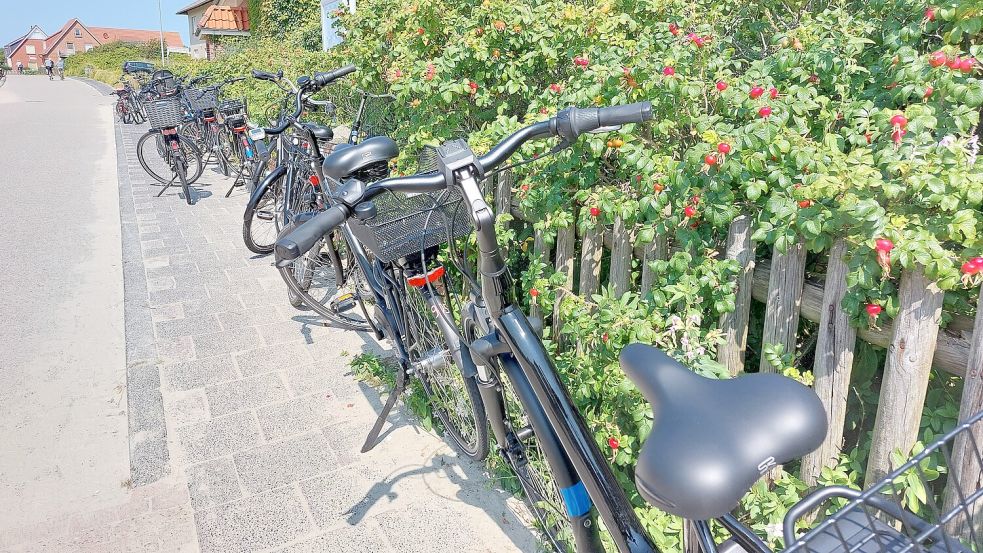 Auf dem Gehweg werden Fahrräder nah des Strandes mitunter zu Hindernissen. Foto: Ferber/Archiv