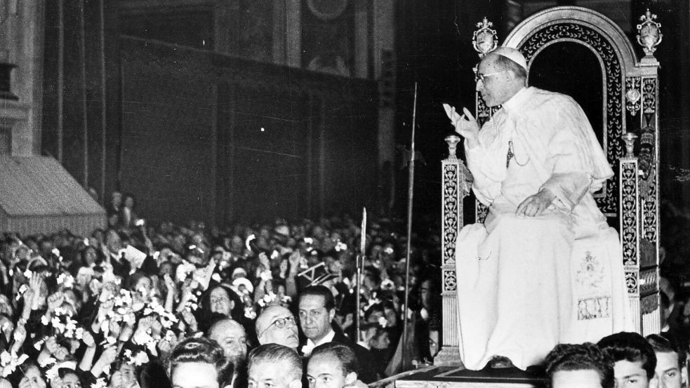 Pius XII. war vom 2. März 1939 bis zu seinem Tod am 9. Oktober 1958 Papst. Foto: IMAGO/ZUMA/Keystone