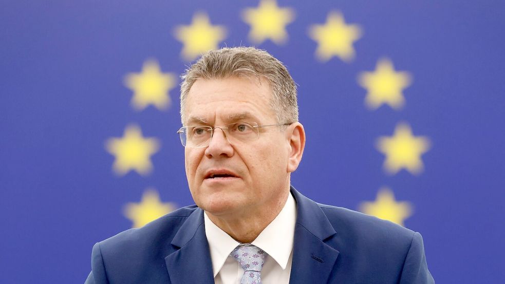 EU-Handelskommissar Maros Sefcovic sucht nach einer Einigung im Zollstreit mit den USA. Foto: Jean-Francois Badias/AP/dpa
